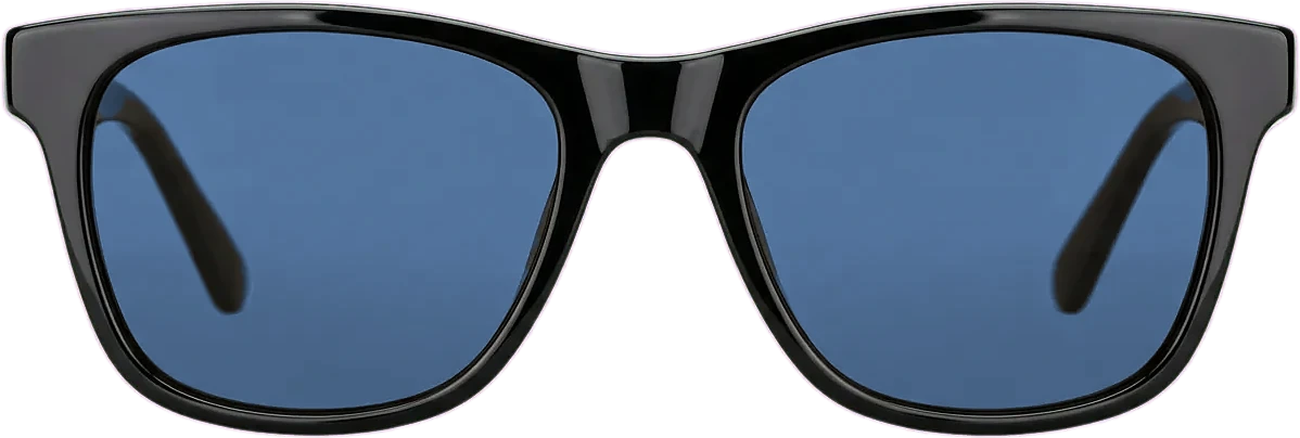 Sonnenbrille mit blauer Tönung, Frontansicht