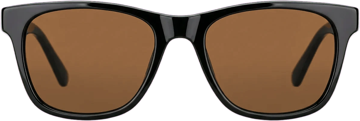 Sonnenbrille mit brauner Tönung, Frontansicht