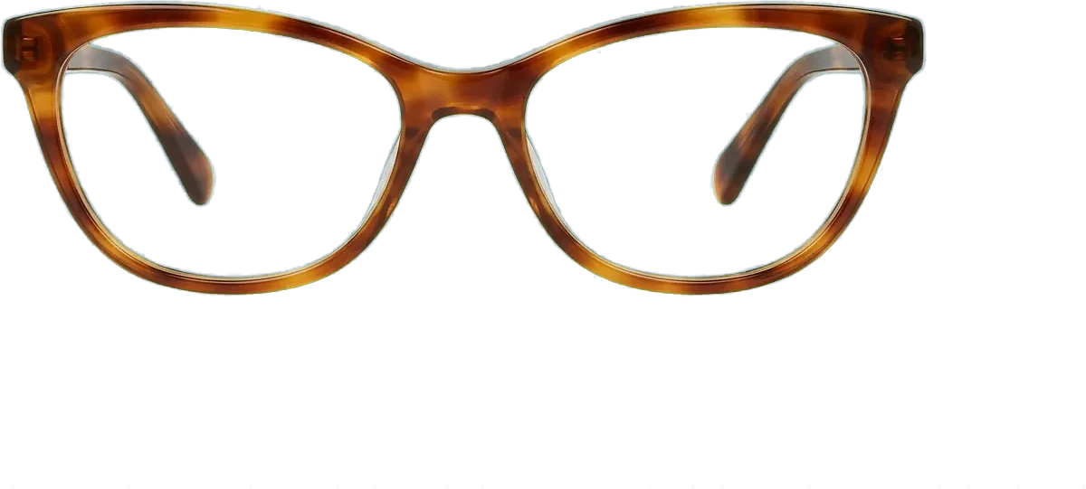Cat-Eye-Brille in Havanna, Frontansicht