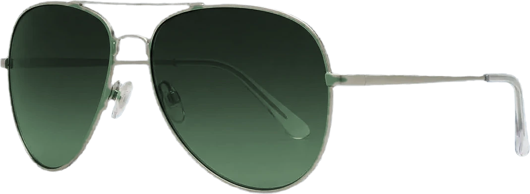 Pilotenbrille aus Metall mit grüner Tönung, Seitenansicht
