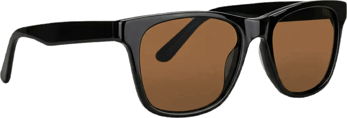 Sonnenbrille mit brauner Tönung, Seitenansicht